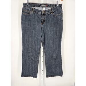 Venezia Women's Blue Cotton Blend Stretch Bootcut Jeans Size Petite 2
